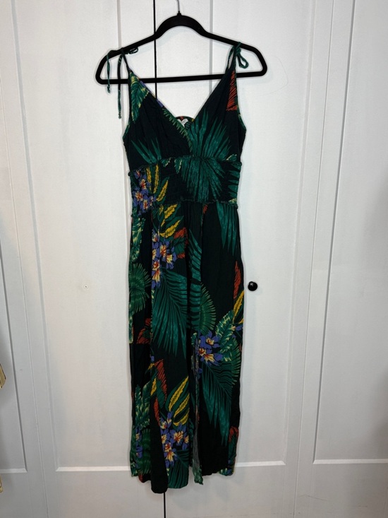 Patrons of Peace Dresses & Skirts - Anthropologie Patrons of Peace Med Black Maxi with Teal Tropical Palm Print